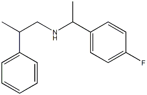 [1-(4-fluorophenyl)ethyl](2-phenylpropyl)amine Struktur