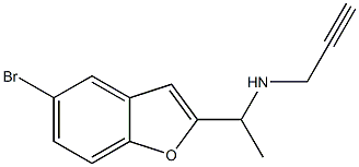 [1-(5-bromo-1-benzofuran-2-yl)ethyl](prop-2-yn-1-yl)amine Struktur