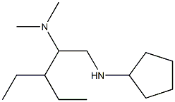 [1-(cyclopentylamino)-3-ethylpentan-2-yl]dimethylamine Struktur