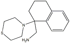 [1-(thiomorpholin-4-yl)-1,2,3,4-tetrahydronaphthalen-1-yl]methanamine Struktur