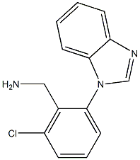 [2-(1H-1,3-benzodiazol-1-yl)-6-chlorophenyl]methanamine Struktur