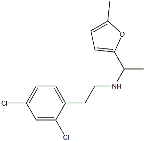 [2-(2,4-dichlorophenyl)ethyl][1-(5-methylfuran-2-yl)ethyl]amine Struktur