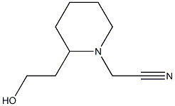 [2-(2-hydroxyethyl)piperidin-1-yl]acetonitrile Struktur