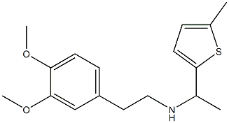 [2-(3,4-dimethoxyphenyl)ethyl][1-(5-methylthiophen-2-yl)ethyl]amine Struktur