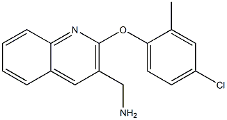 [2-(4-chloro-2-methylphenoxy)quinolin-3-yl]methanamine Struktur