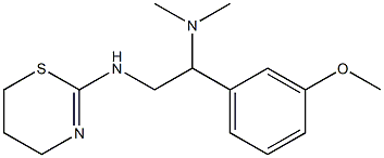 [2-(5,6-dihydro-4H-1,3-thiazin-2-ylamino)-1-(3-methoxyphenyl)ethyl]dimethylamine Struktur