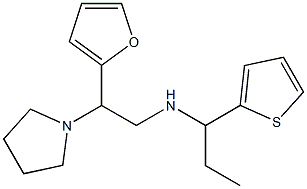 [2-(furan-2-yl)-2-(pyrrolidin-1-yl)ethyl][1-(thiophen-2-yl)propyl]amine Struktur