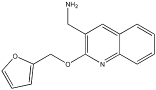 [2-(furan-2-ylmethoxy)quinolin-3-yl]methanamine Struktur