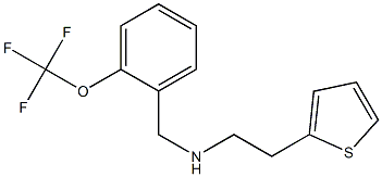 [2-(thiophen-2-yl)ethyl]({[2-(trifluoromethoxy)phenyl]methyl})amine Struktur