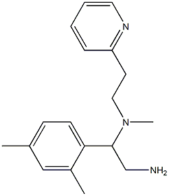 [2-amino-1-(2,4-dimethylphenyl)ethyl](methyl)[2-(pyridin-2-yl)ethyl]amine Struktur