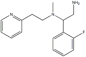 [2-amino-1-(2-fluorophenyl)ethyl](methyl)[2-(pyridin-2-yl)ethyl]amine Struktur