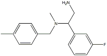 [2-amino-1-(3-fluorophenyl)ethyl](methyl)[(4-methylphenyl)methyl]amine Struktur