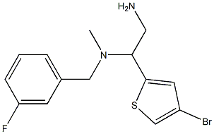 [2-amino-1-(4-bromothiophen-2-yl)ethyl][(3-fluorophenyl)methyl]methylamine Struktur