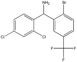 [2-bromo-5-(trifluoromethyl)phenyl](2,4-dichlorophenyl)methanamine Struktur