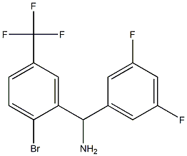 [2-bromo-5-(trifluoromethyl)phenyl](3,5-difluorophenyl)methanamine Struktur