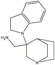 [3-(2,3-dihydro-1H-indol-1-yl)-1-azabicyclo[2.2.2]octan-3-yl]methanamine Struktur