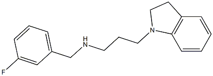 [3-(2,3-dihydro-1H-indol-1-yl)propyl][(3-fluorophenyl)methyl]amine Struktur