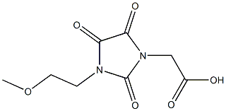 [3-(2-methoxyethyl)-2,4,5-trioxoimidazolidin-1-yl]acetic acid Struktur