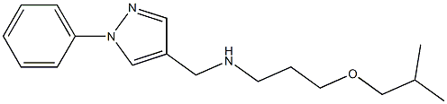 [3-(2-methylpropoxy)propyl][(1-phenyl-1H-pyrazol-4-yl)methyl]amine Struktur