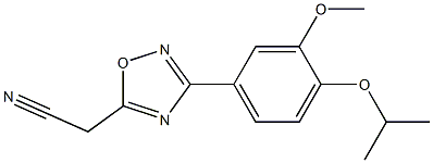 [3-(4-isopropoxy-3-methoxyphenyl)-1,2,4-oxadiazol-5-yl]acetonitrile Struktur