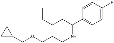 [3-(cyclopropylmethoxy)propyl][1-(4-fluorophenyl)pentyl]amine Struktur