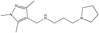 [3-(pyrrolidin-1-yl)propyl][(1,3,5-trimethyl-1H-pyrazol-4-yl)methyl]amine Struktur