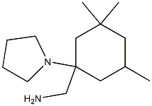 [3,3,5-trimethyl-1-(pyrrolidin-1-yl)cyclohexyl]methanamine Struktur