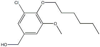 [3-chloro-4-(hexyloxy)-5-methoxyphenyl]methanol Struktur