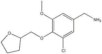 [3-chloro-5-methoxy-4-(oxolan-2-ylmethoxy)phenyl]methanamine Struktur