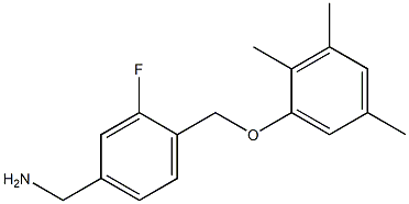 [3-fluoro-4-(2,3,5-trimethylphenoxymethyl)phenyl]methanamine Struktur