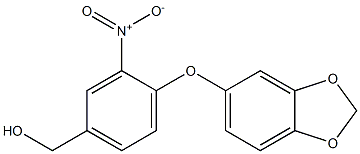 [4-(2H-1,3-benzodioxol-5-yloxy)-3-nitrophenyl]methanol Struktur