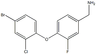 [4-(4-bromo-2-chlorophenoxy)-3-fluorophenyl]methanamine Struktur