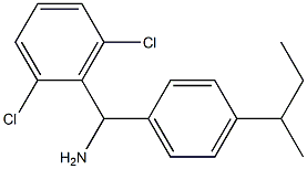 [4-(butan-2-yl)phenyl](2,6-dichlorophenyl)methanamine Struktur