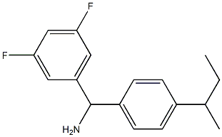 [4-(butan-2-yl)phenyl](3,5-difluorophenyl)methanamine Struktur