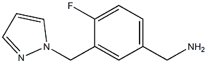 [4-fluoro-3-(1H-pyrazol-1-ylmethyl)phenyl]methanamine Struktur