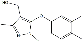 [5-(3,4-dimethylphenoxy)-1,3-dimethyl-1H-pyrazol-4-yl]methanol Struktur