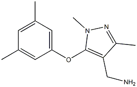 [5-(3,5-dimethylphenoxy)-1,3-dimethyl-1H-pyrazol-4-yl]methanamine Struktur