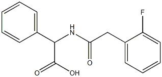 {[(2-fluorophenyl)acetyl]amino}(phenyl)acetic acid Struktur