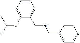 {[2-(difluoromethoxy)phenyl]methyl}(pyridin-4-ylmethyl)amine Struktur