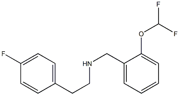 {[2-(difluoromethoxy)phenyl]methyl}[2-(4-fluorophenyl)ethyl]amine Struktur