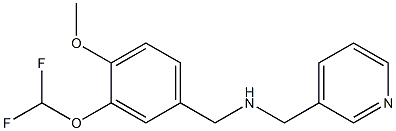 {[3-(difluoromethoxy)-4-methoxyphenyl]methyl}(pyridin-3-ylmethyl)amine Struktur