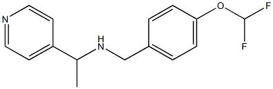 {[4-(difluoromethoxy)phenyl]methyl}[1-(pyridin-4-yl)ethyl]amine Struktur