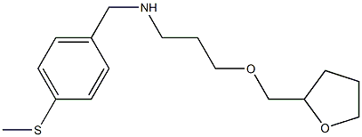 {[4-(methylsulfanyl)phenyl]methyl}[3-(oxolan-2-ylmethoxy)propyl]amine Struktur