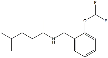 {1-[2-(difluoromethoxy)phenyl]ethyl}(5-methylhexan-2-yl)amine Struktur