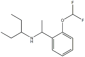 {1-[2-(difluoromethoxy)phenyl]ethyl}(pentan-3-yl)amine Struktur