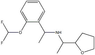 {1-[2-(difluoromethoxy)phenyl]ethyl}[1-(oxolan-2-yl)ethyl]amine Struktur