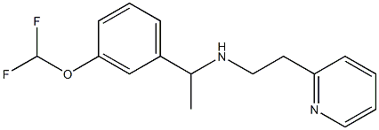 {1-[3-(difluoromethoxy)phenyl]ethyl}[2-(pyridin-2-yl)ethyl]amine Struktur