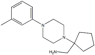 {1-[4-(3-methylphenyl)piperazin-1-yl]cyclopentyl}methylamine Struktur