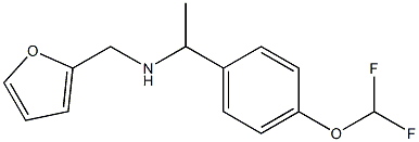 {1-[4-(difluoromethoxy)phenyl]ethyl}(furan-2-ylmethyl)amine Struktur