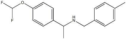 {1-[4-(difluoromethoxy)phenyl]ethyl}[(4-methylphenyl)methyl]amine Struktur